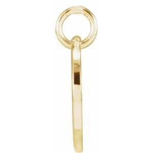 14K Yellow Gold Script Initial W Pendant