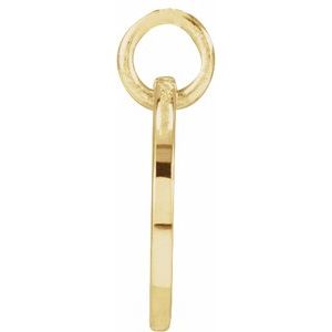 14K Yellow Gold Script Initial F Pendant