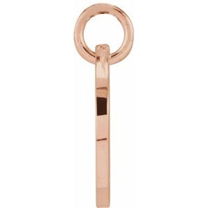 14K Rose Gold Script Initial D Pendant