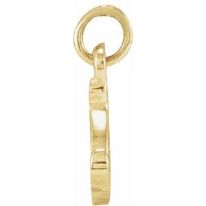 14K Yellow Gold Petite Initial S Pendant