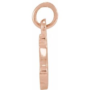 14K Rose Gold Petite Initial S Pendant