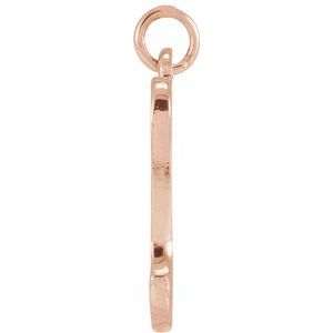 14K Rose Gold Petite Initial D Pendant