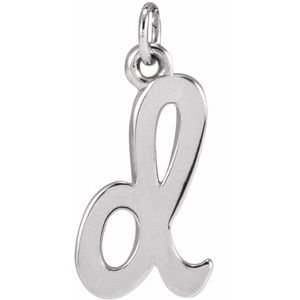 Platinum Petite Initial D Pendant