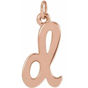 14K Rose Gold Petite Initial D Pendant