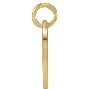 14K Yellow Gold Script Initial Z Pendant