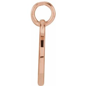 14K Rose Gold Script Initial Q Pendant