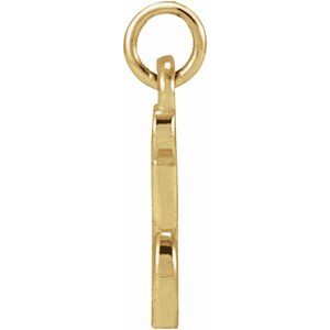 14K Yellow Gold Petite Initial I Pendant