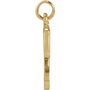 14K Yellow Gold Petite Initial Y Pendant