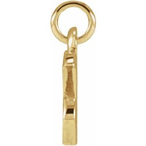 14K Yellow Gold Petite Initial X Pendant