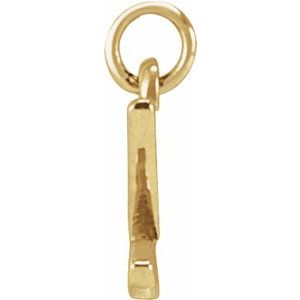 14K Yellow Gold Petite Initial Z Pendant