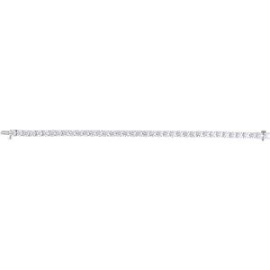 14K White Gold 12 CTW Lab-Grown Diamond Line 7" Bracelet