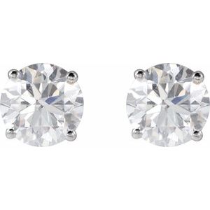 14K White Gold 2 CTW Natural Diamond Earrings