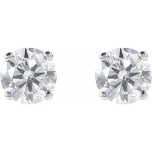 14K White Gold 1 1/4 CTW Lab-Grown Diamond Earrings