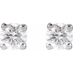 14K White Gold 1/8 CTW Lab-Grown Diamond Earrings