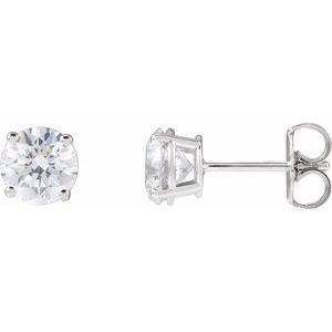 14K White Gold 4 CTW Lab-Grown Diamond Earrings
