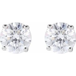 14K White Gold 1 1/2 CTW Lab-Grown Diamond Earrings