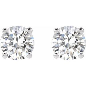 14K White Gold 1 CTW Natural Diamond Earrings