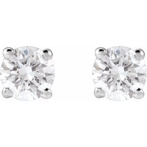 14K White Gold 1/2 CTW Lab-Grown Diamond Earrings