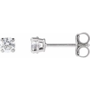 14K White Gold 1/10 CTW Lab-Grown Diamond Stud Earrings