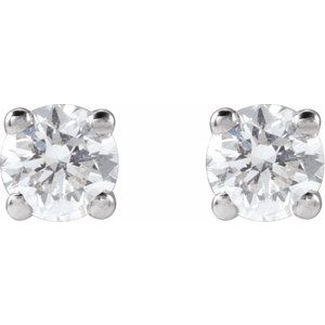 14K White Gold 1/4 CTW Lab-Grown Diamond Earrings