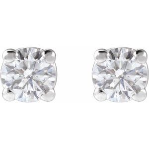 14K White Gold 1/5 CTW Lab-Grown Diamond Earrings