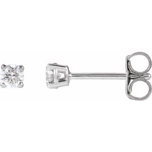 14K White Gold 1/5 CTW Lab-Grown Diamond Earrings