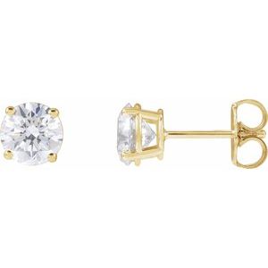 14K Yellow Gold 1 1/2 CTW Lab-Grown Diamond Earrings
