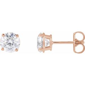 14K Rose Gold 1 1/2 CTW Lab-Grown Diamond Earrings
