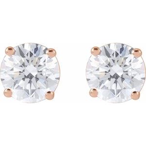 14K Rose Gold 1 1/2 CTW Lab-Grown Diamond Earrings