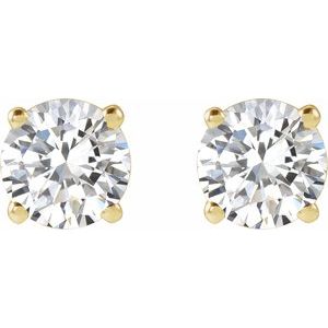 14K Yellow Gold 1 CTW Lab-Grown Diamond Earrings