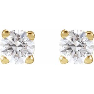 14K Yellow Gold 1/8 CTW Lab-Grown Diamond Earrings