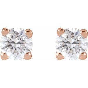 14K Rose Gold 1/8 CTW Lab-Grown Diamond Earrings