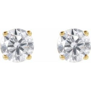 14K Yellow Gold 1 1/4 CTW Lab-Grown Diamond Earrings