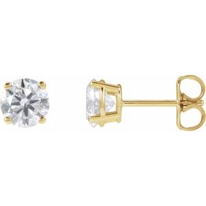 14K Yellow Gold 1 1/4 CTW Lab-Grown Diamond Earrings