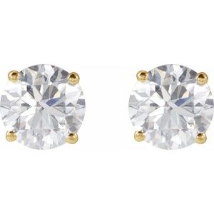 14K Yellow Gold 2 CTW Lab-Grown Diamond Earrings