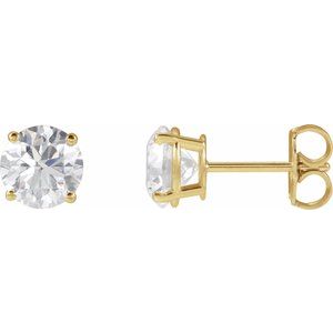 14K Yellow Gold 2 CTW Lab-Grown Diamond Earrings