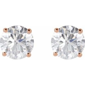 14K Rose Gold 2 CTW Lab-Grown Diamond Earrings