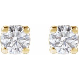 14K Yellow Gold 1/5 CTW Lab-Grown Diamond Earrings