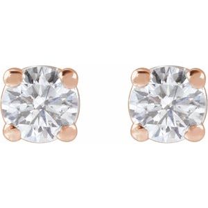 14K Rose Gold 1/5 CTW Lab-Grown Diamond Earrings