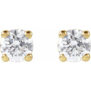 14K Yellow Gold 1/4 CTW Lab-Grown Diamond Earrings