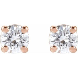 14K Rose Gold 1/3 CTW Lab-Grown Diamond Earrings