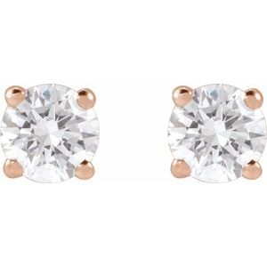 14K Rose Gold 1/2 CTW Lab-Grown Diamond Earrings