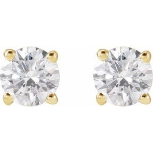 14K Yellow Gold 5/8 CTW Lab-Grown Diamond Stud Earrings