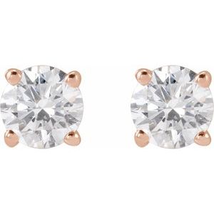 14K Rose Gold 5/8 CTW Lab-Grown Diamond Stud Earrings