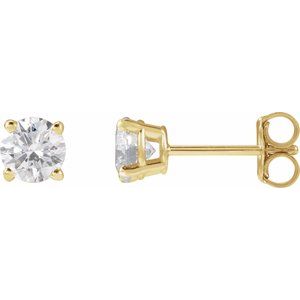 14K Yellow Gold 5/8 CTW Lab-Grown Diamond Stud Earrings