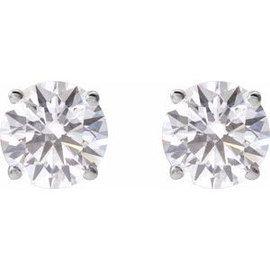 14K White Gold 2 1/2 CTW Lab-Grown Diamond Earrings