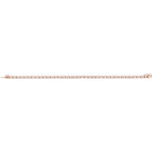 14K Rose Gold 12 CTW Lab-Grown Diamond Line 7" Bracelet