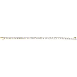 14K Yellow Gold 12 CTW Lab-Grown Diamond Line 7" Bracelet