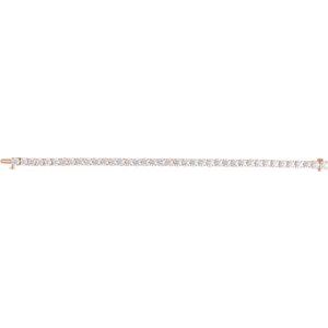 14K Rose Gold 12 CTW Lab-Grown Diamond Line 7" Bracelet