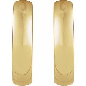 18K Yellow Gold Hinged 12 mm Hoop Earrings